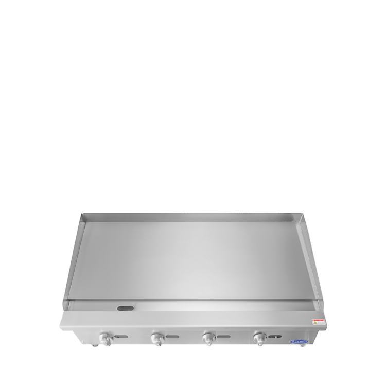 Top view of Cookrite's 48 inch heavy duty manual griddle