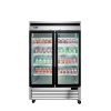 A front view of Atosa's Two (2) Glass Door Reach-in Freezer