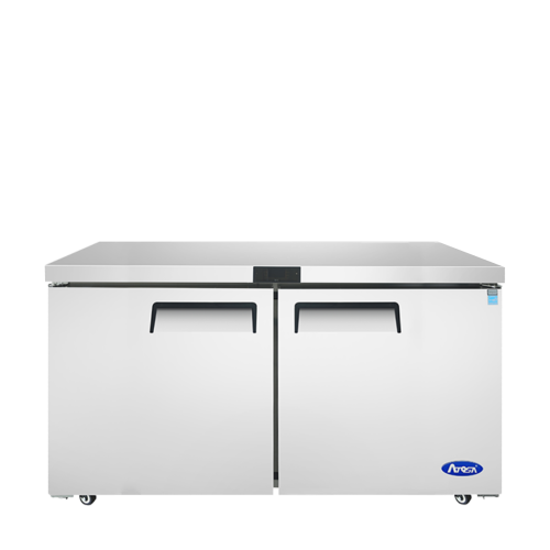 A front view of Atosa's 60" under counter freezer