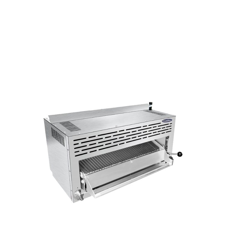 A left side view of Cookrite's infrared salamander broiler