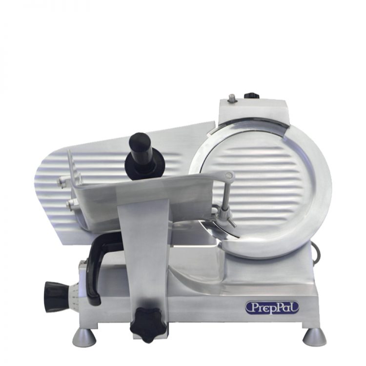 A front view of PrepPal's 10" Manual Slicer