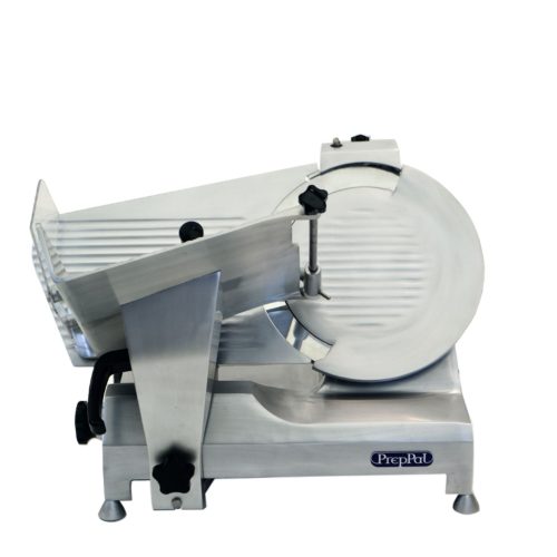 A front view of PrepPal's 12" Manual Slicer, Heavy Duty