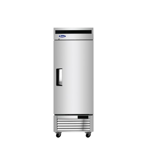 A front view of Atosa's Bottom Mount One (1) Door Reach-in Refrigerator