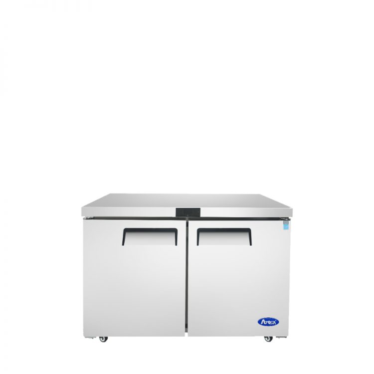 A front view of Atosa's 60" Undercounter Refrigerator