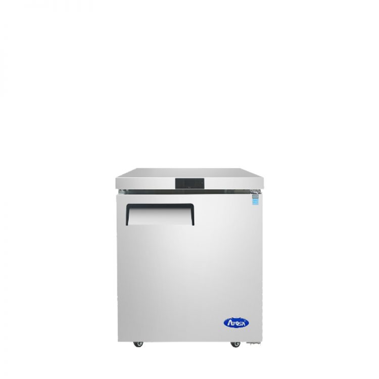 A front view of Atosa's 27" Undercounter Freezer