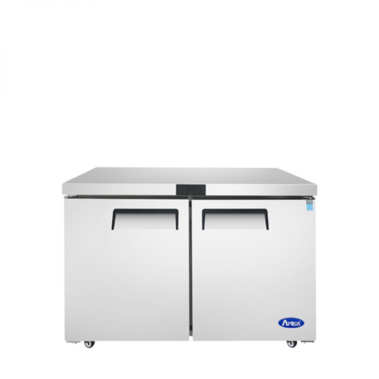 A front view of Atosa's 48″ Undercounter Freezer