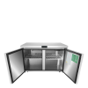 A front view of Atosa's 48" Undercounter Freezer with the doors open