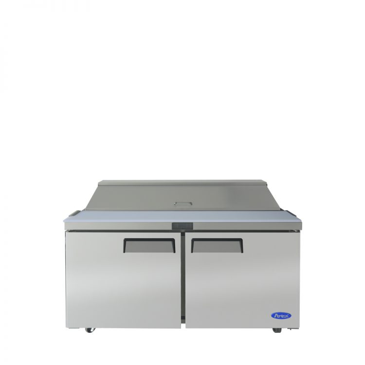 A front view of Atosa's 60" Refrigerated Standard Top Sandwich Prep. Table