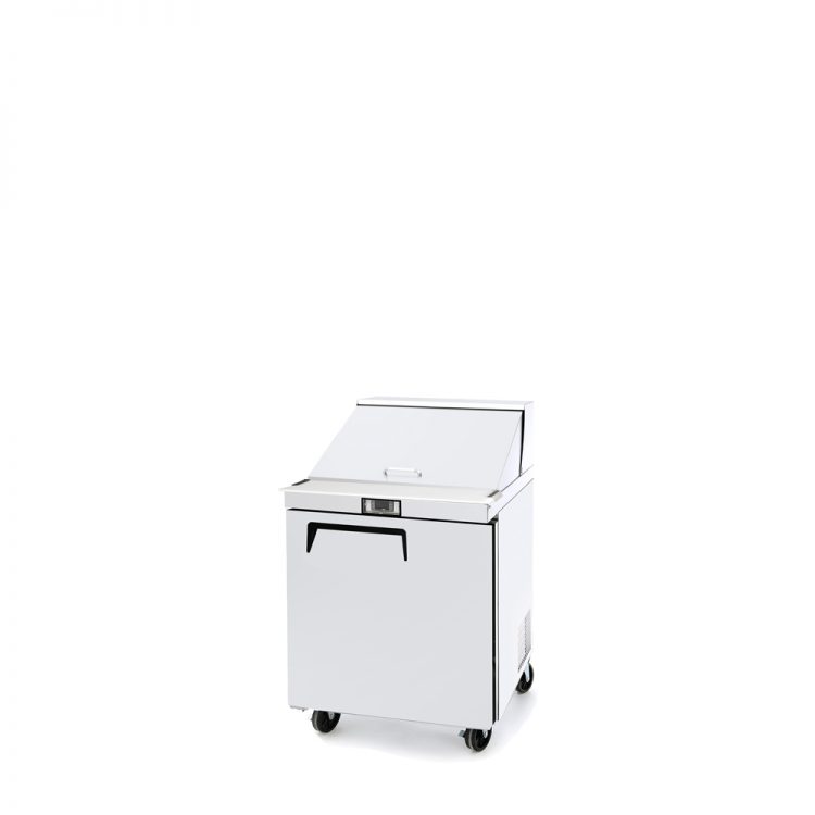 A right side view of Atosa's refrigerated mega top sandwich prep table