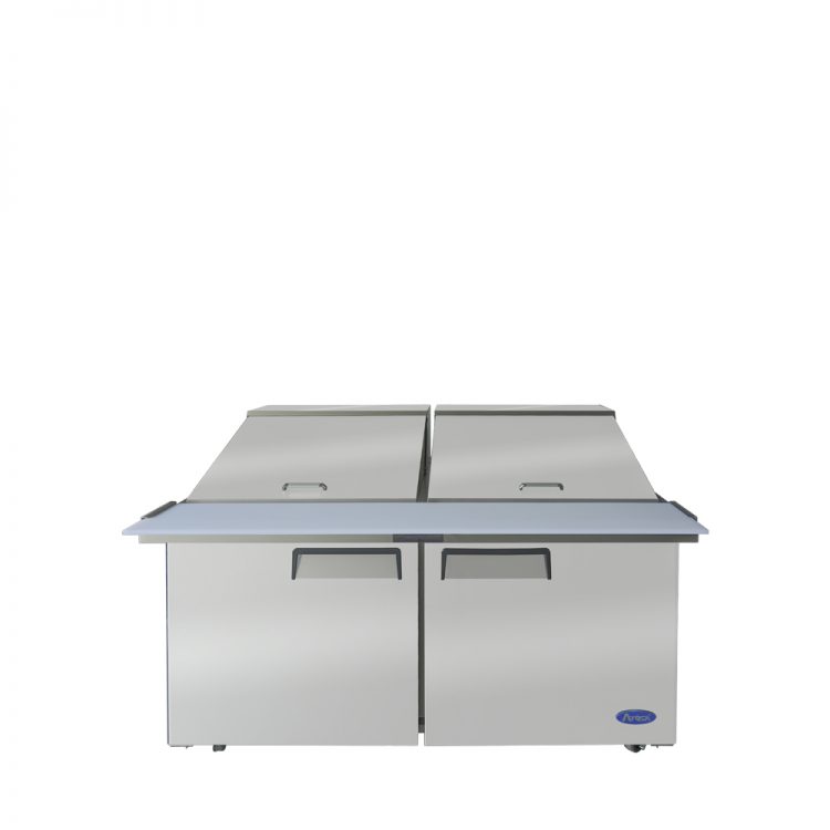 A front view of Atosa's mega top sandwich prep table