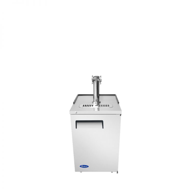 A front view of Atosa's 23″ Direct Draw Keg Cooler