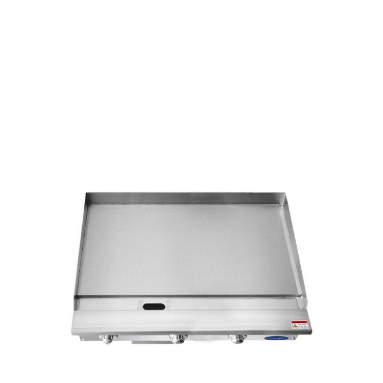 A top view of CookRite's 36" Thermostatic Griddle with 1' Griddle Plate